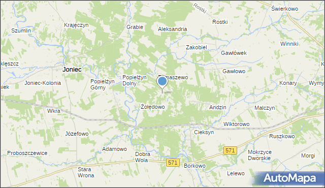 mapa Nowosiółki, Nowosiółki gmina Nowe Miasto na mapie Targeo